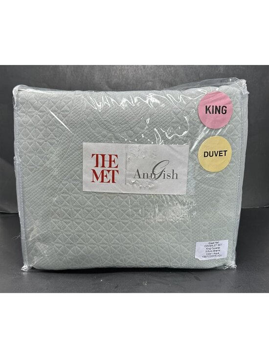 Ann Gish Other - ANN GISH x THE MET GREAT HALL AQUA King 4 pc Coverlet Set w/3 Shams NEW $525
